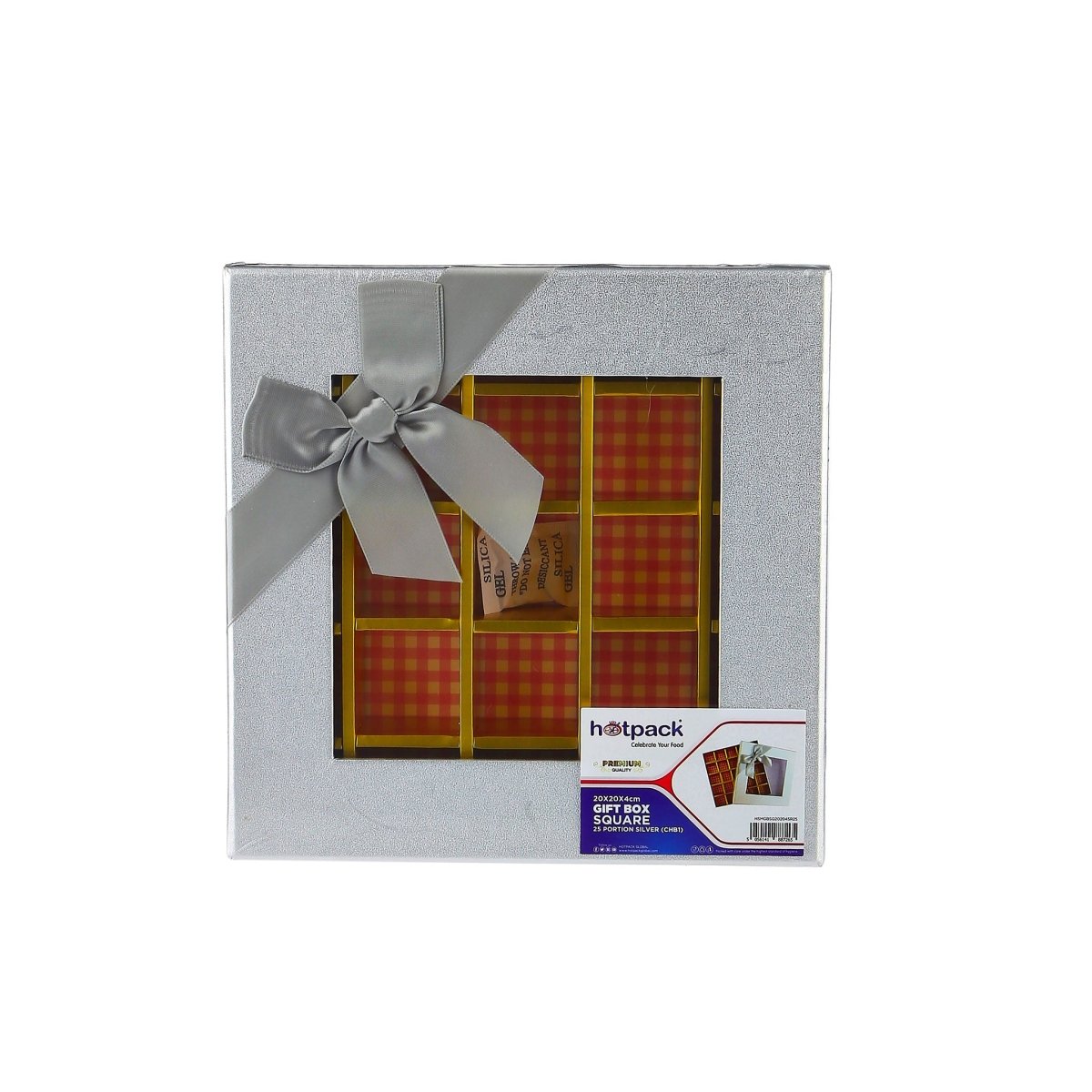 Square Chocolate Gift Box 25 Divison - 1 Piece - hotpackwebstore.com - Gift Boxes & Tins