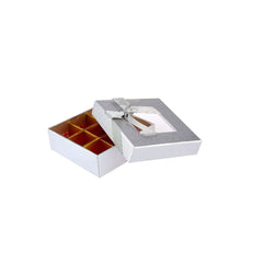 Square Chocolate Gift Box Shape 09 Division - 1 Piece - hotpackwebstore.com - Gift Boxes & Tins