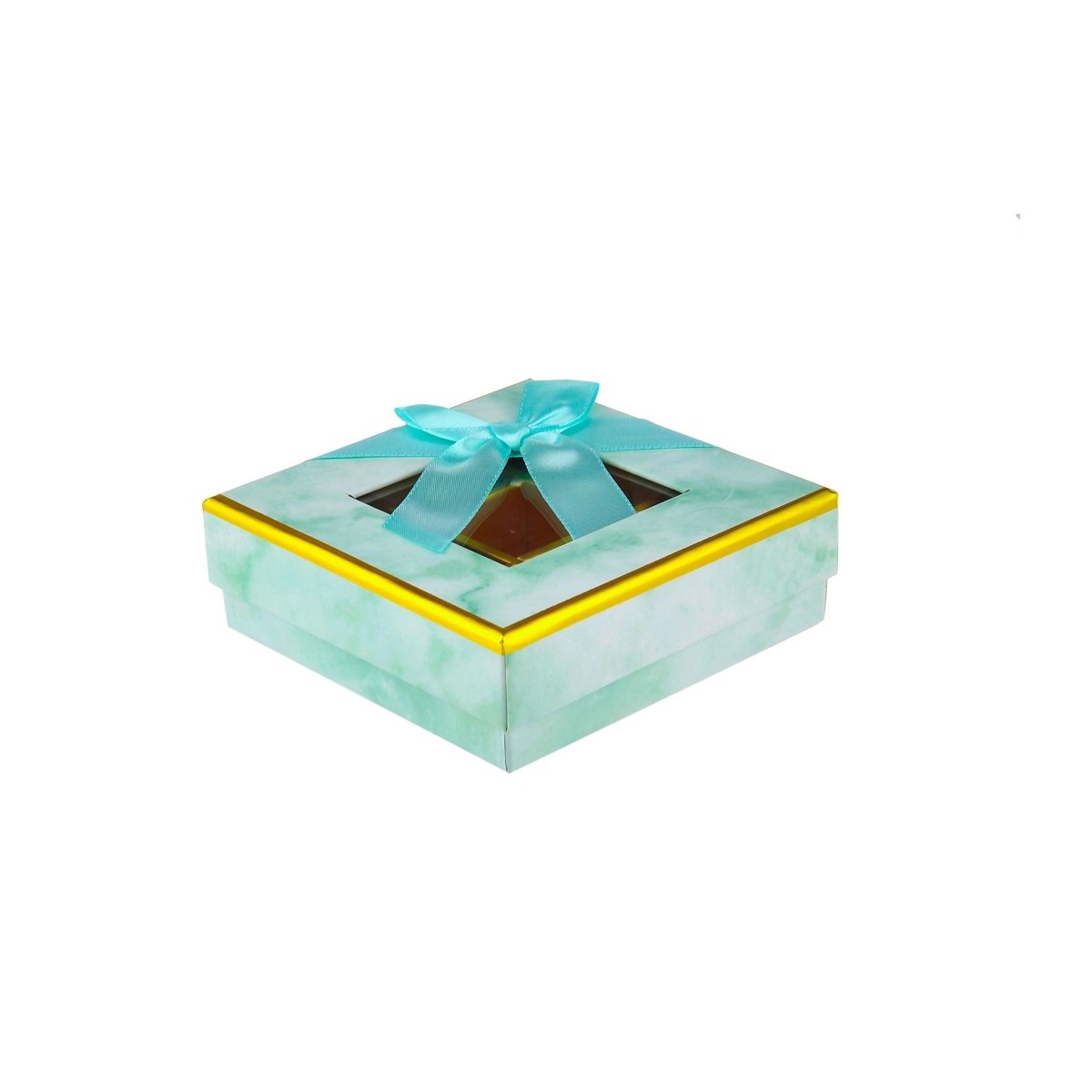 Square Chocolate Gift Box Shape 09 Division - 1 Piece - hotpackwebstore.com - Gift Boxes & Tins