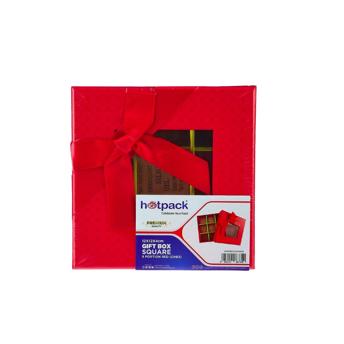 Square Chocolate Gift Box Shape 09 Division - 1 Piece - hotpackwebstore.com - Gift Boxes & Tins