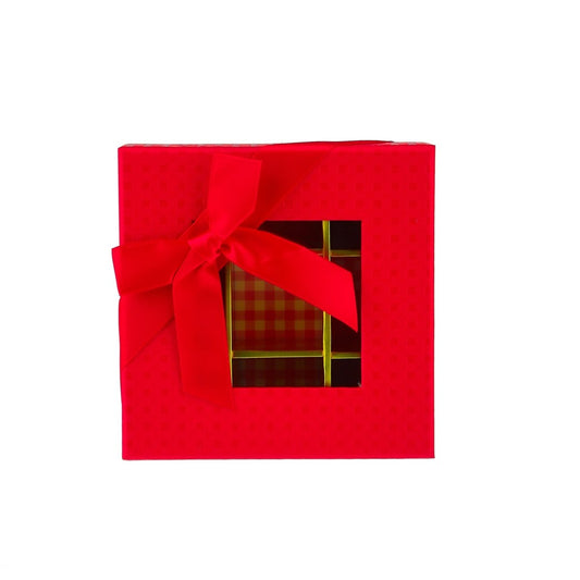 Square Chocolate Gift Box Shape 09 Division - 1 Piece - hotpackwebstore.com - Gift Boxes & Tins