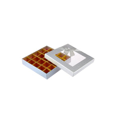 Square Chocolate Gift Box Shape 16 Division - 1 Piece - hotpackwebstore.com - Gift Boxes & Tins