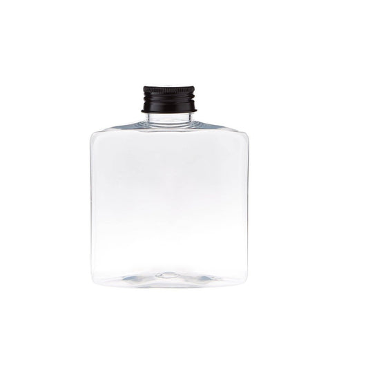 Square Shaped Plastic Juice Bottle With Cap 10 Pieces - hotpackwebstore.com - Juice Bottles