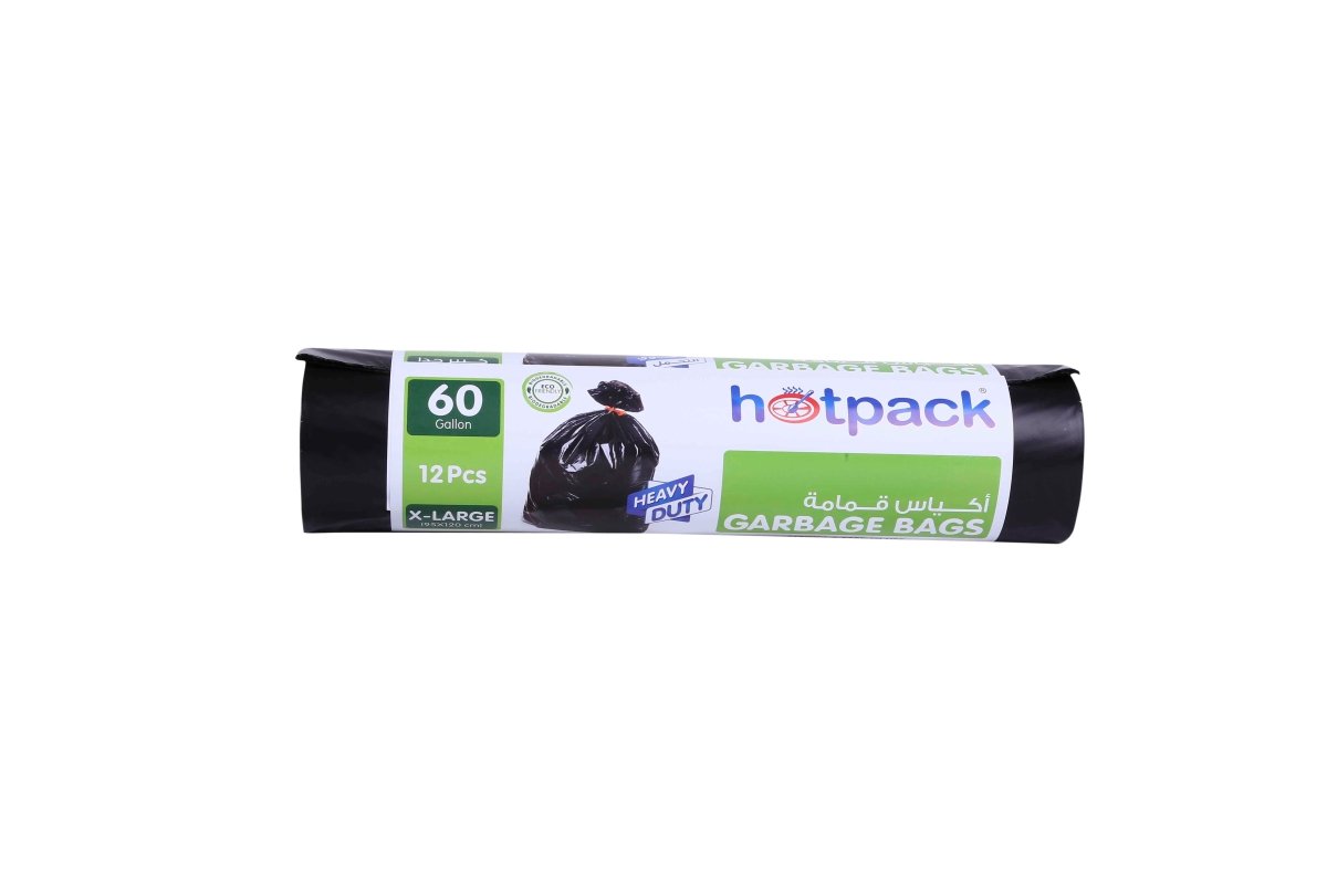 Twin Pack Heavy Duty Garbage Roll Black 95x120cm 60 Gallon 24 Pieces - hotpackwebstore.com - Twin Pack Garbage Bags