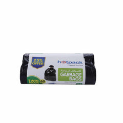 Twin Pack Heavy Duty Garbage Roll Black 95x120cm 60 Gallon 24 Pieces - hotpackwebstore.com - Twin Pack Garbage Bags