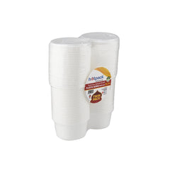 Twin Pack Plastic Bowl With Lid - hotpackwebstore.com - White Bowls