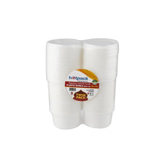 Twin Pack Plastic Bowl With Lid - hotpackwebstore.com - White Bowls