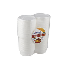 Twin Pack Plastic Bowl With Lid - hotpackwebstore.com - White Bowls