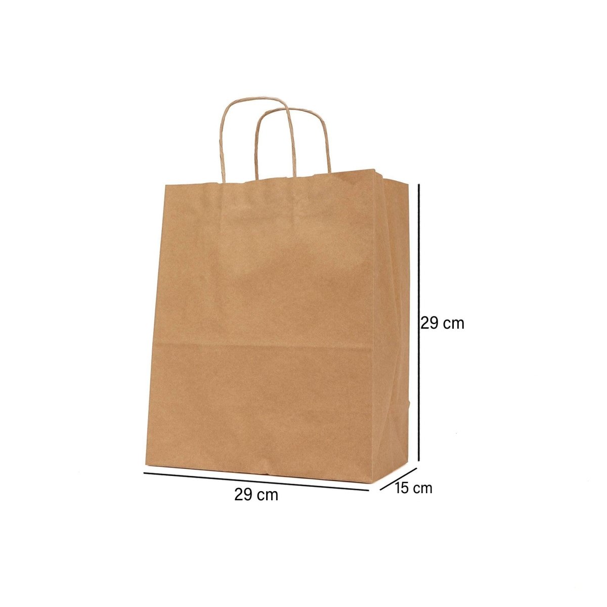 Twisted Handle Kraft Brown Paper Bag 25 Pieces - hotpackwebstore.com - Twisted Handle Paper Bags