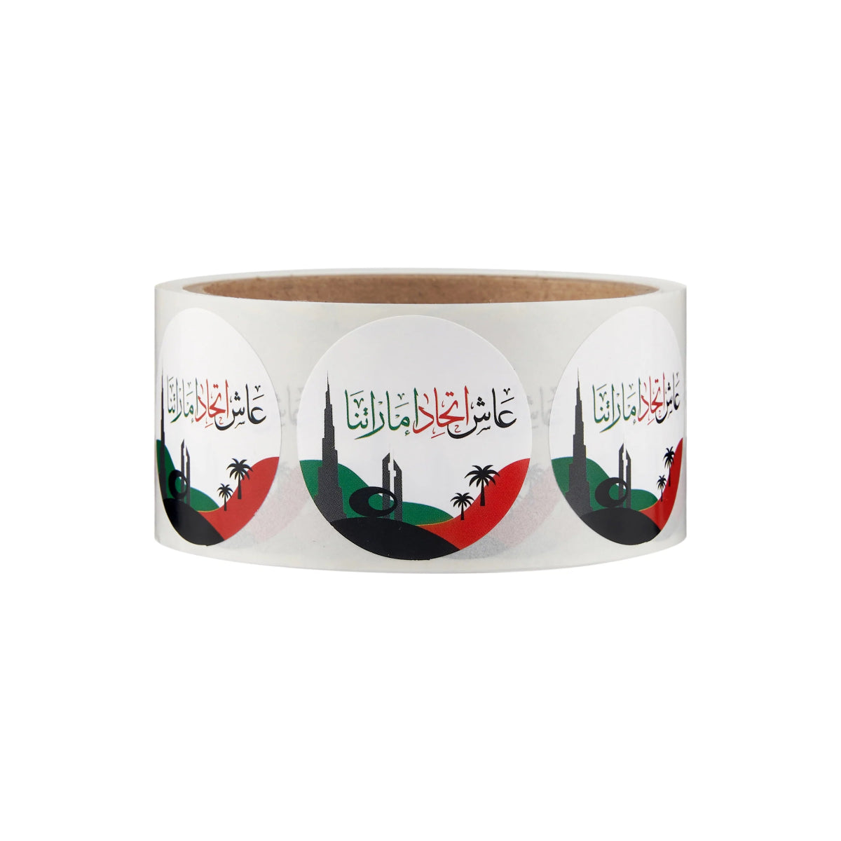 UAE National Day Sticker round 250 Pieces - hotpackwebstore.com - Decorative Stickers