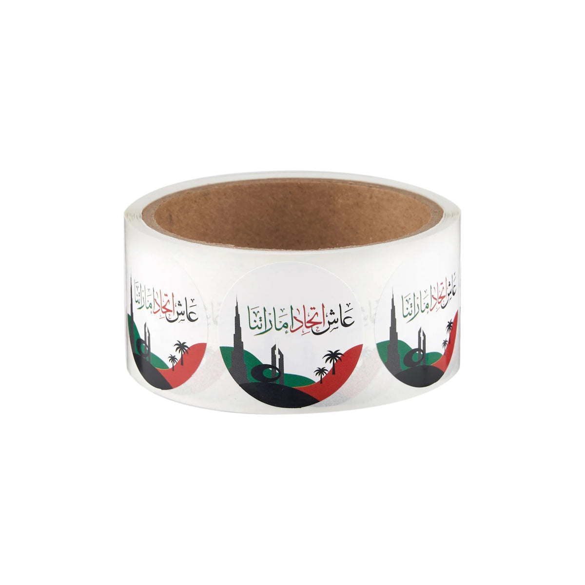 UAE National Day Sticker round 250 Pieces - hotpackwebstore.com - Decorative Stickers