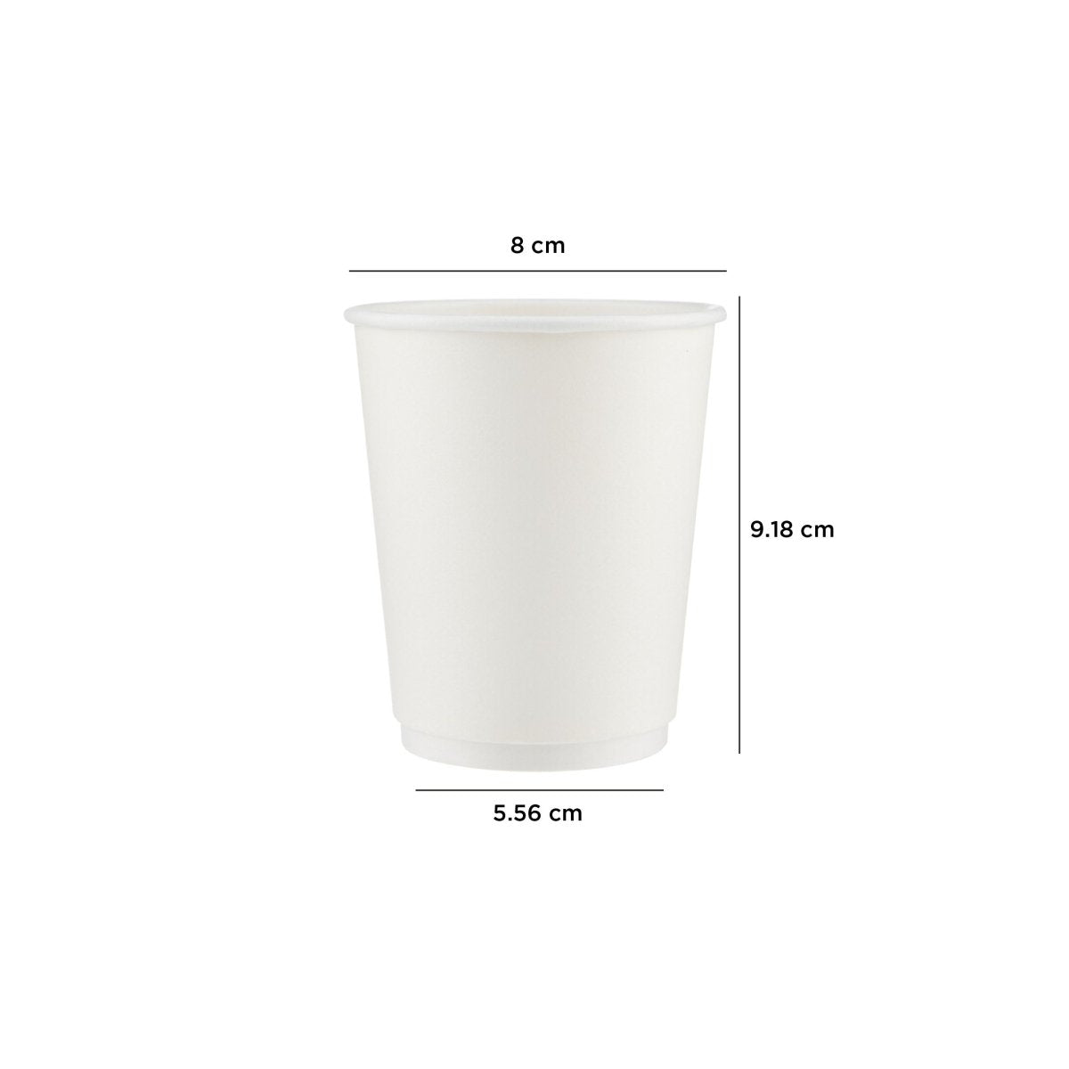 White Double Wall Paper Cups - hotpackwebstore.com - Double Wall Paper Cups