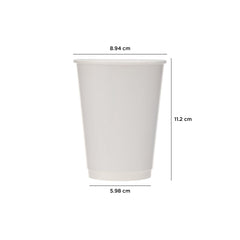 White Double Wall Paper Cups - hotpackwebstore.com - Double Wall Paper Cups