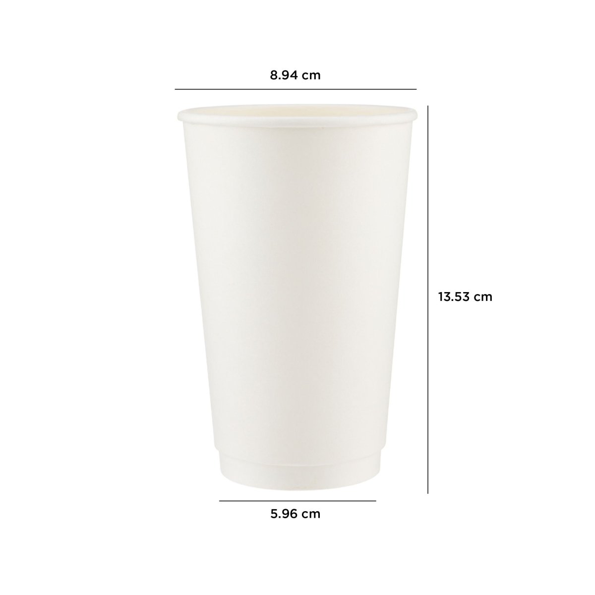 White Double Wall Paper Cups - hotpackwebstore.com - Double Wall Paper Cups