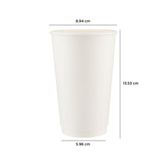 White Double Wall Paper Cups - hotpackwebstore.com - Double Wall Paper Cups