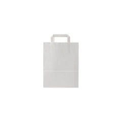White Flat Handle Paper Bag - hotpackwebstore.com - Flat Handle Paper Bags