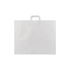 White Flat Handle Paper Bag - hotpackwebstore.com - Flat Handle Paper Bags