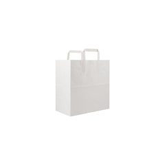 White Flat Handle Paper Bag - hotpackwebstore.com - Flat Handle Paper Bags