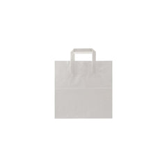 White Flat Handle Paper Bag - hotpackwebstore.com - Flat Handle Paper Bags