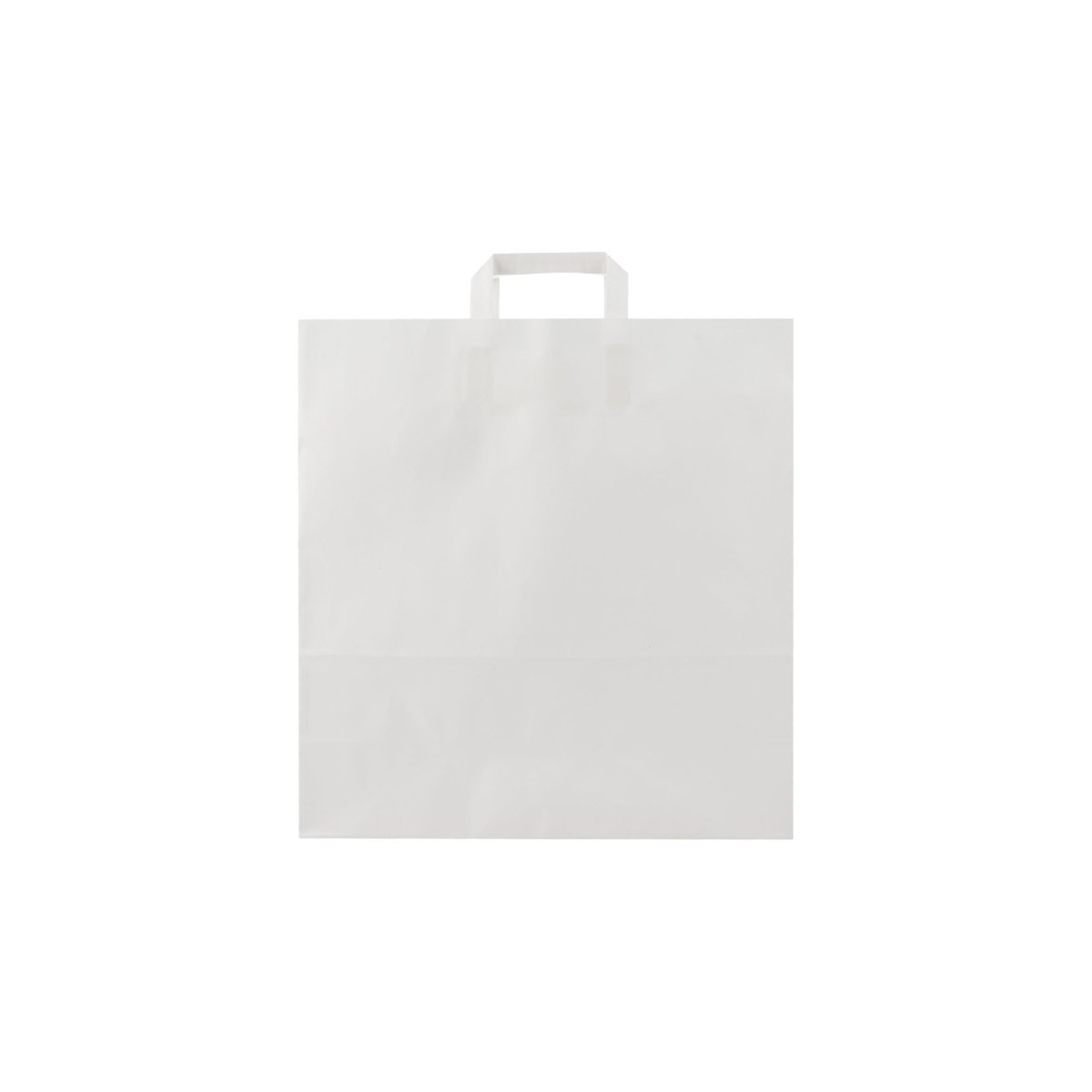 White Flat Handle Paper Bag - hotpackwebstore.com - Flat Handle Paper Bags