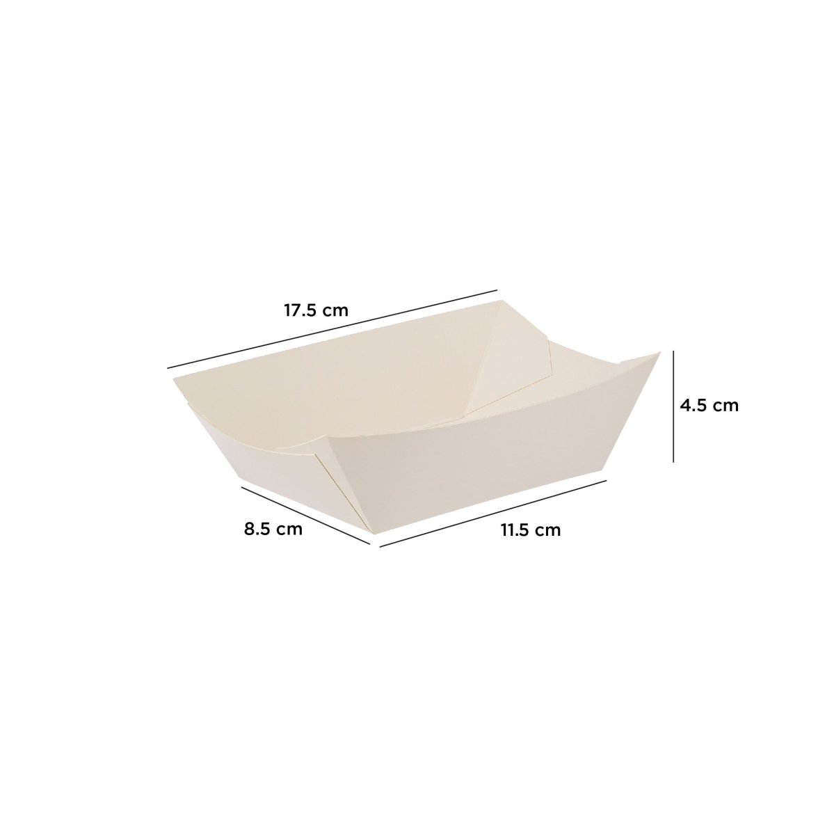 White Paper Boat Tray - hotpackwebstore.com - Paper Trays