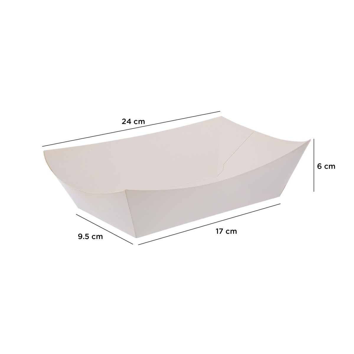 White Paper Boat Tray - hotpackwebstore.com - Paper Trays