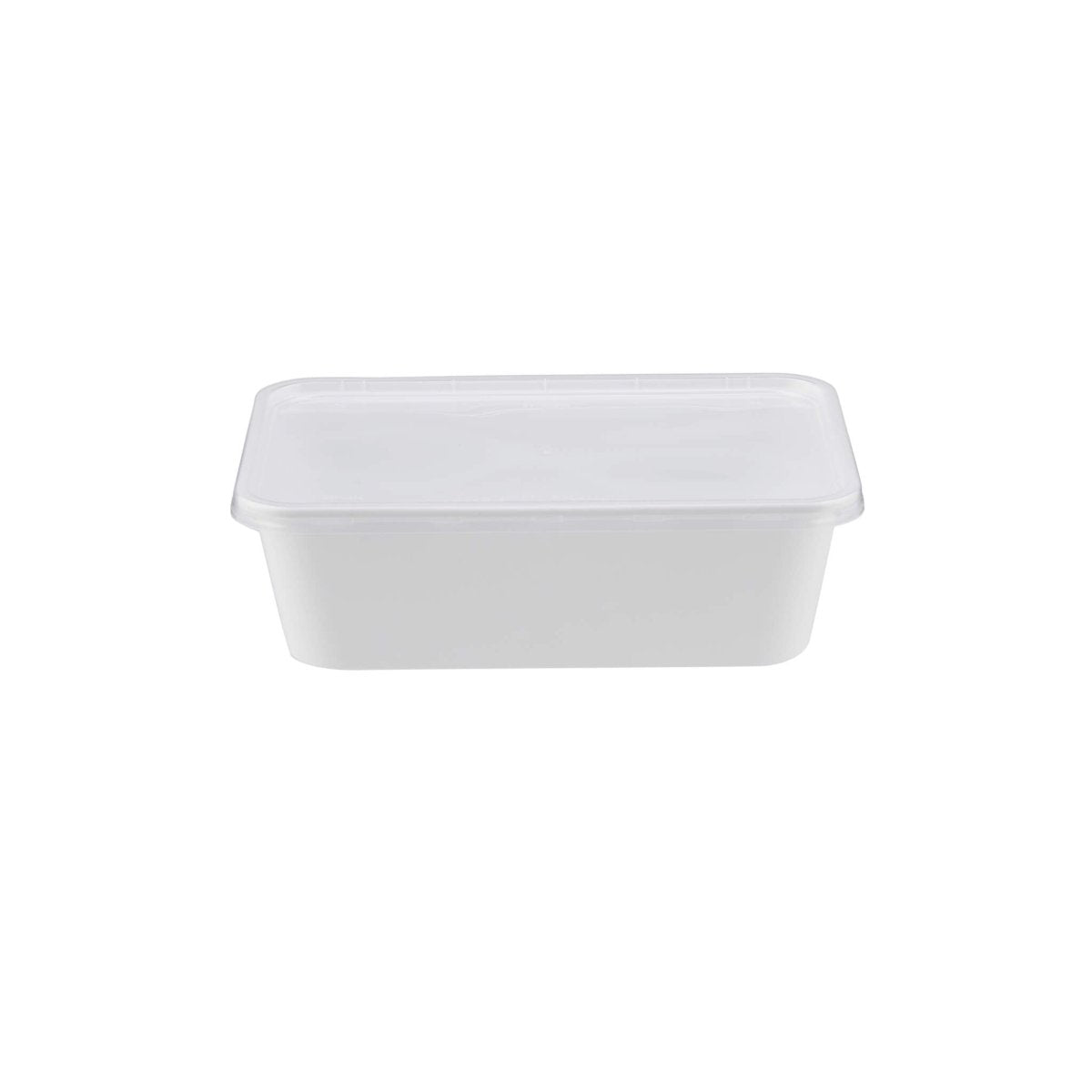 White Rectangle Microwave Container - hotpackwebstore.com - Microwavable Containers