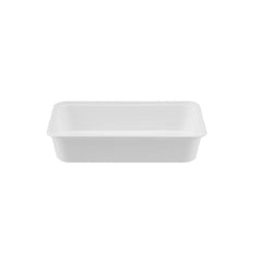 White Rectangle Microwave Container - hotpackwebstore.com - Microwavable Containers