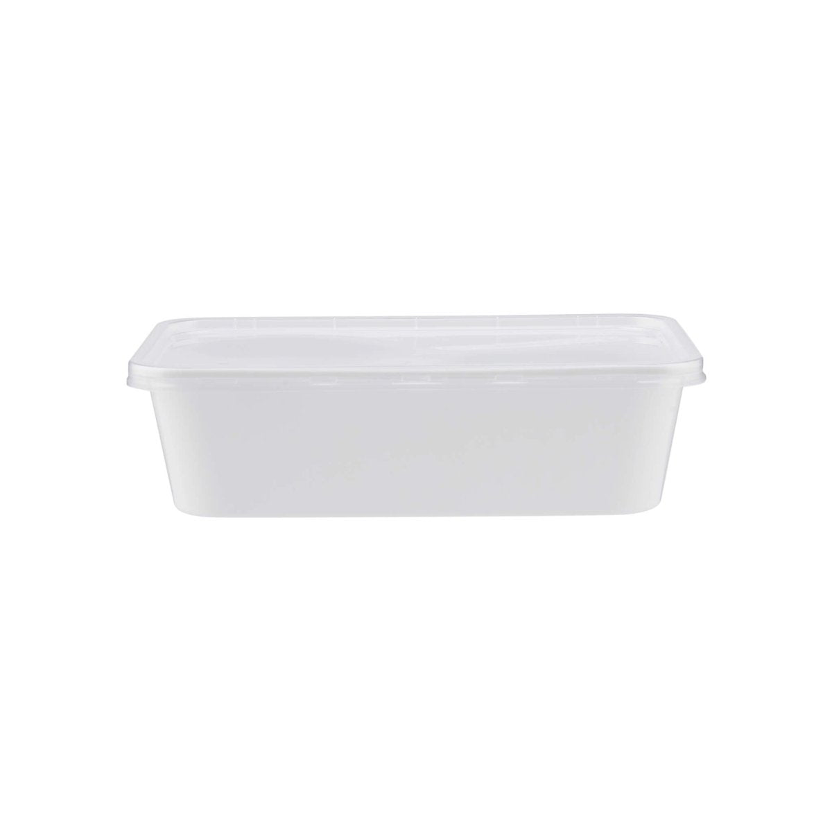 White Rectangle Microwave Container - hotpackwebstore.com - Microwavable Containers