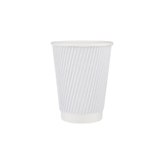 White Ripple Paper Cups - hotpackwebstore.com - Ripple Paper Cups