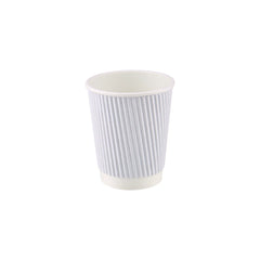 White Ripple Paper Cups - hotpackwebstore.com - Ripple Paper Cups