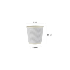 White Ripple Paper Cups - hotpackwebstore.com - Ripple Paper Cups