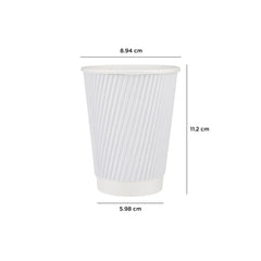 White Ripple Paper Cups - hotpackwebstore.com - Ripple Paper Cups