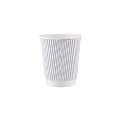 White Ripple Paper Cups - hotpackwebstore.com - Ripple Paper Cups