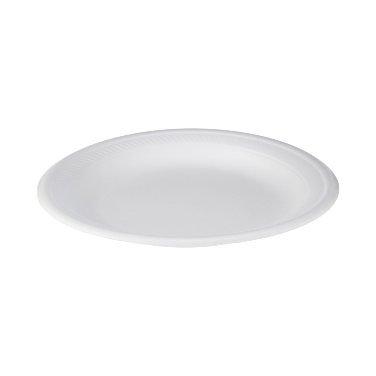 White Round Foam Plate - hotpackwebstore.com - 