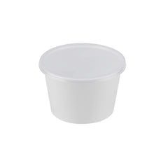 White Round Microwave Container - hotpackwebstore.com - Microwavable Containers