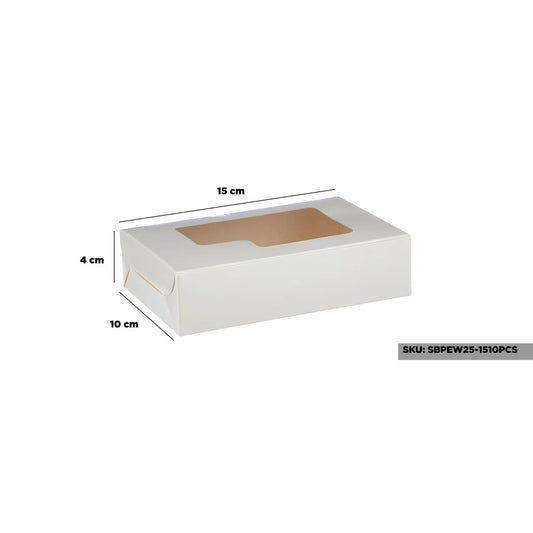 White Sweet Box with Window - hotpackwebstore.com - Baking & Decoration