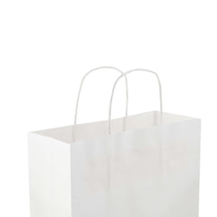 White Twisted Handle Paper Bag - hotpackwebstore.com - Twisted Handle Paper Bags