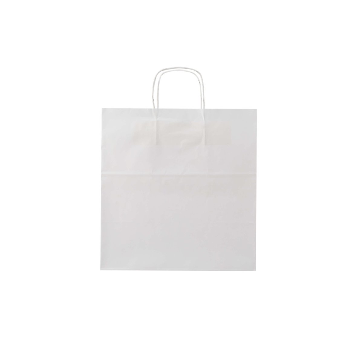 White paper bags with handles bulk sale