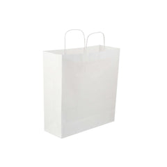 White Twisted Handle Paper Bag - hotpackwebstore.com - Twisted Handle Paper Bags