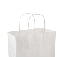 White Twisted Handle Paper Bag - hotpackwebstore.com - Twisted Handle Paper Bags