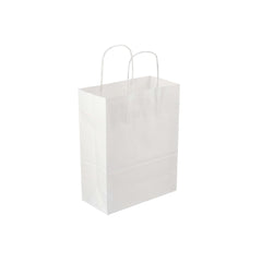 White Twisted Handle Paper Bag - hotpackwebstore.com - Twisted Handle Paper Bags