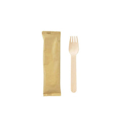 Wooden Fork Individually Wrapped 500 Pieces - hotpackwebstore.com - Wooden Cutlery