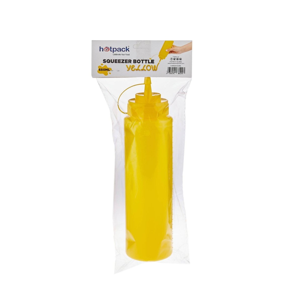 Yellow Squeeze Bottle 650 ml 1 Piece - hotpackwebstore.com - Plastic Products