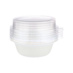 Bio Degradable Round Bowl 8 Oz With Lid 5 Pieces - hotpackwebstore.com