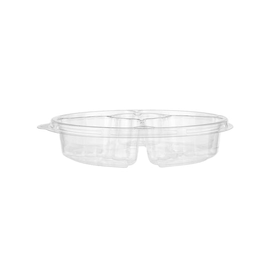 5 Compartment clear container with lid Lid 50 Pieces - Hotpack Global