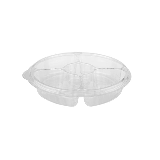 5 Compartment clear container with lid Lid 50 Pieces - Hotpack Global