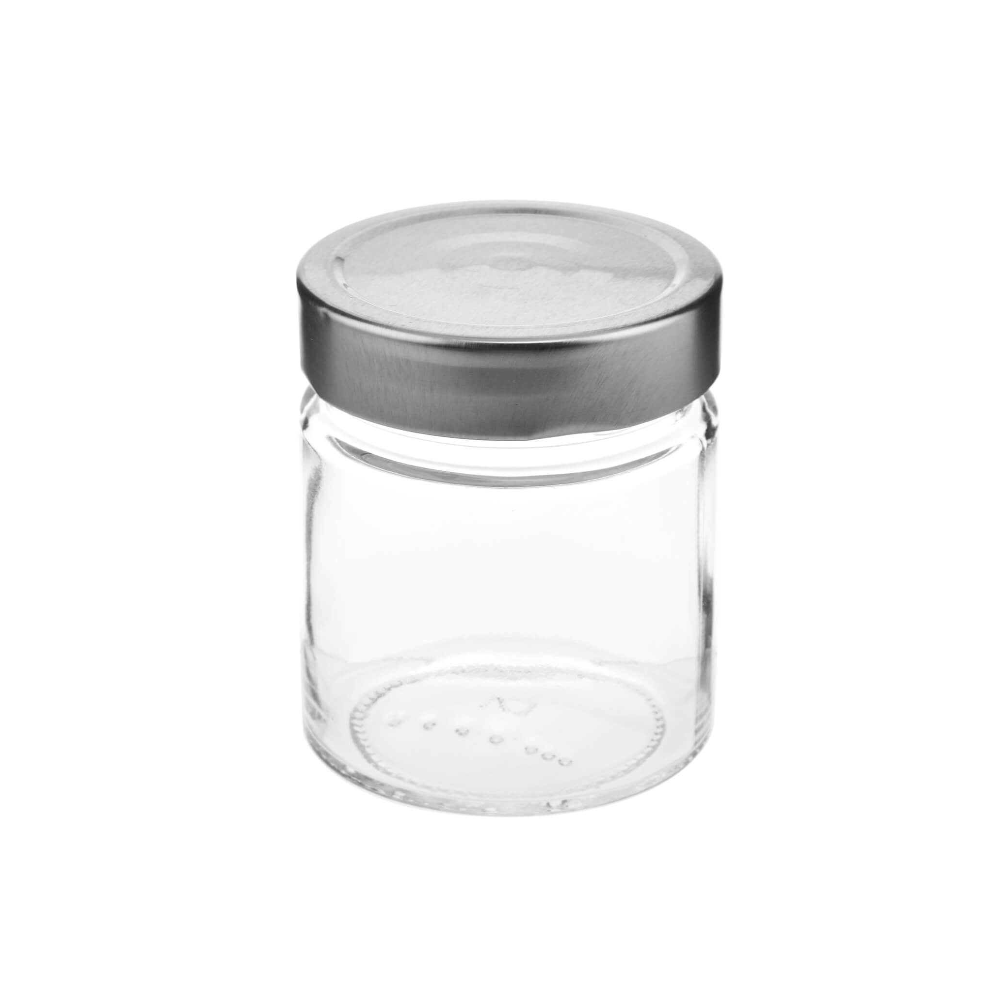 Pack of 6 - 12oz Hexagonal Glass Food Jar With Black Twist Off Lid