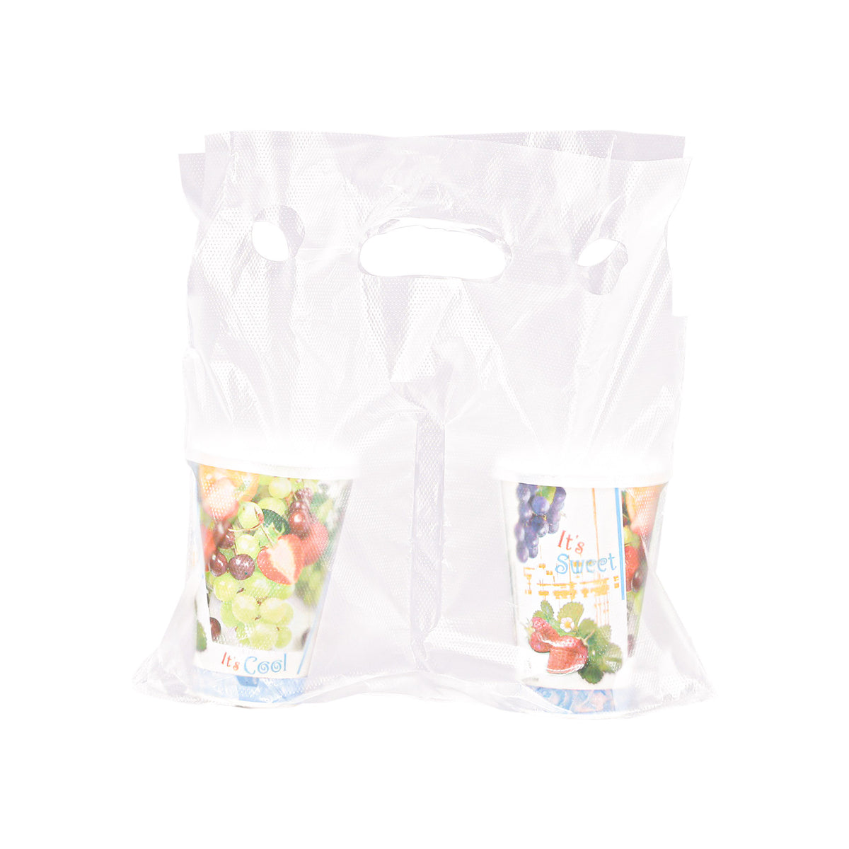 Plastic Cup Carrier Bag For 2 Cup 100 Piece - Hotpack Global